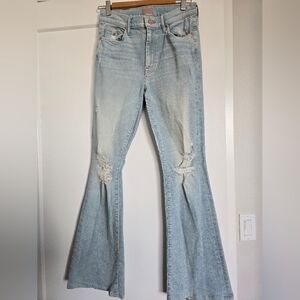 Mother denim high rise light wash jeans
